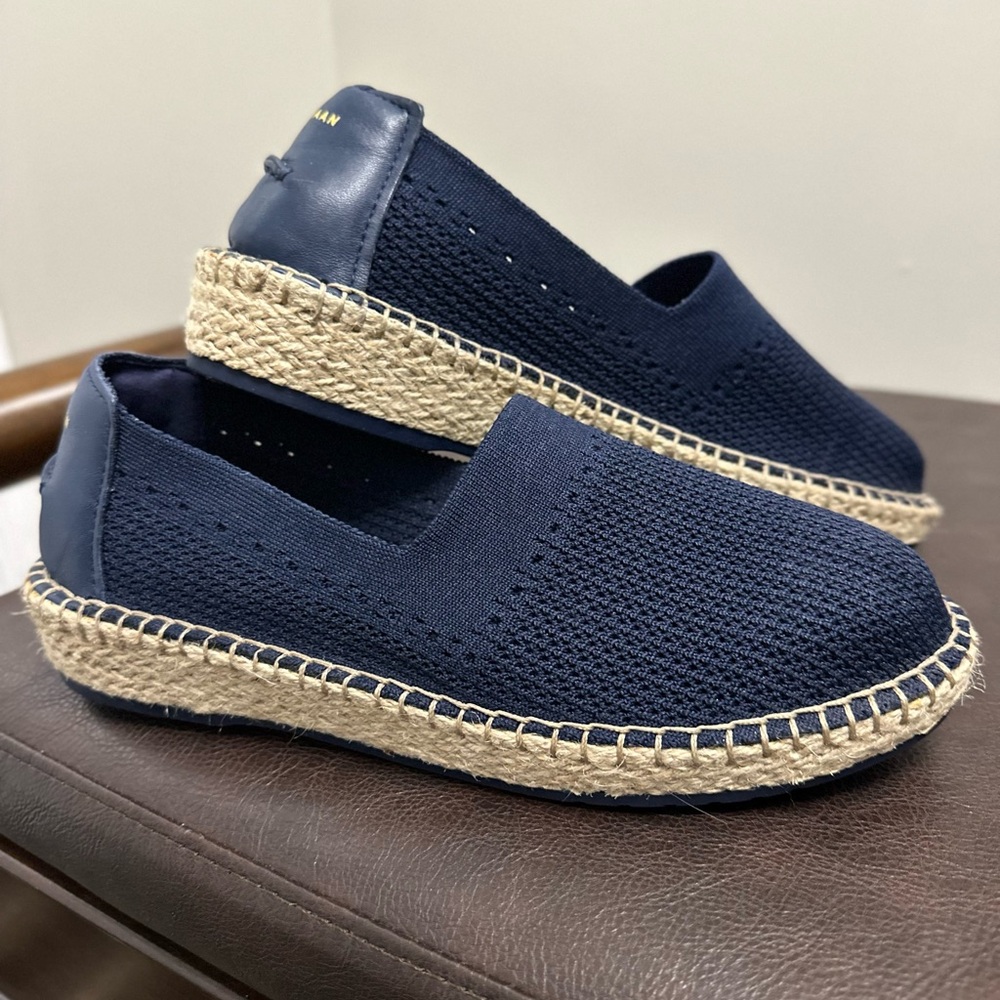 Sz8(7.5)⭐️NWT Cole Hahn Navy Cloud Espadrilles.